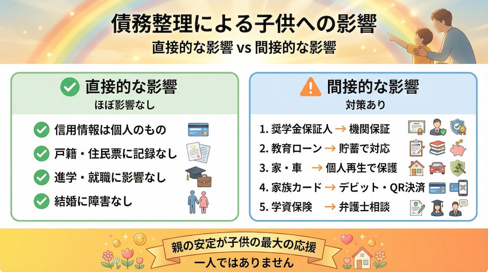 債務整理による子供への影響